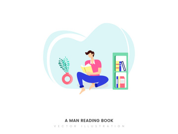 A man reading book preview picture
