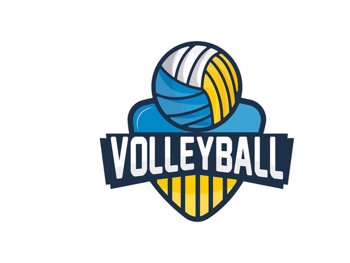 Volleyball Logo, Sport Simple Design, World Sports Tournament Vector