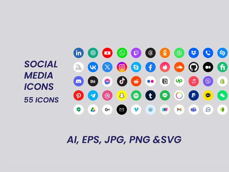 Popular Social Network Icons