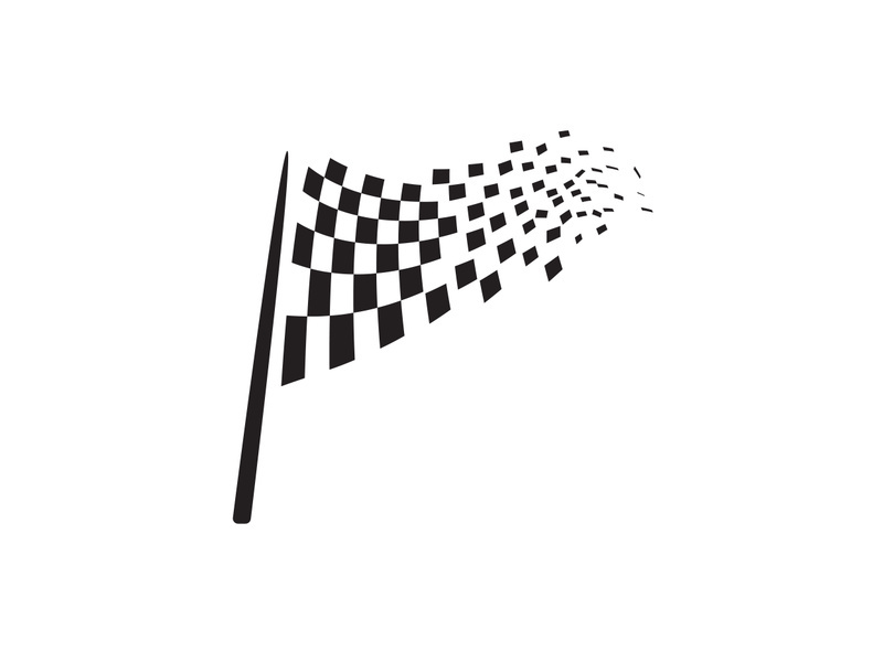Race flag design illustration