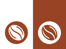 Coffee bean icon vector illustration template