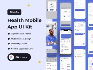 ClinicOn - Health Mobile App UI Kit preview picture