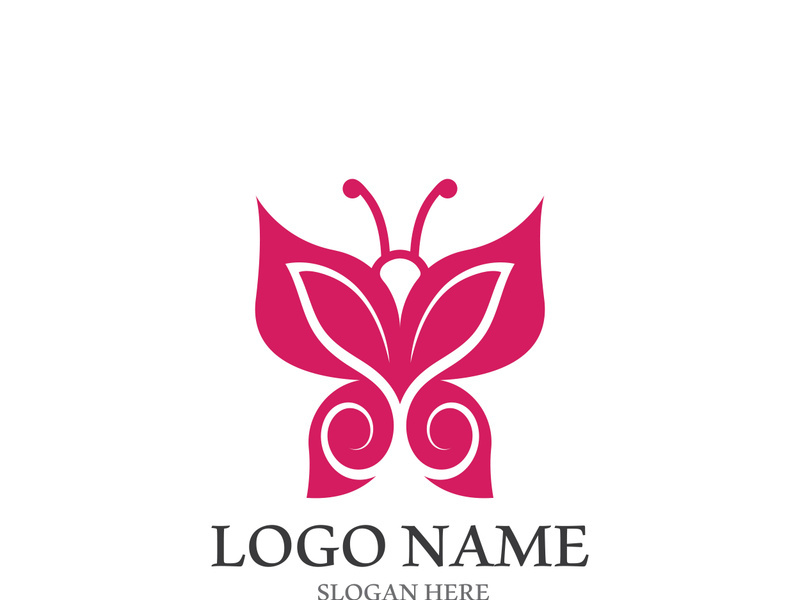Butterfly logo icon vector design illustration