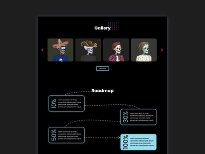 NFT Market Landing Page Template Design