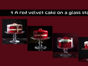 A red velvet cake on a glass stand preview picture