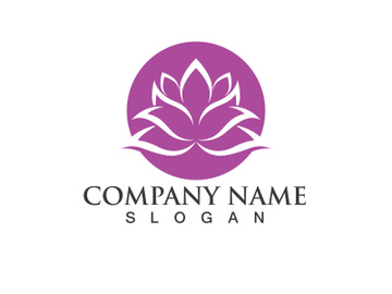 People yoga health in lotus flower logo preview picture