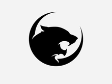 Panther logo vector on a white background