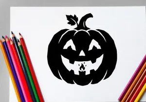 Labu Jack-o'-Lantern Halloween dengan Wajah Ukiran untuk Dekorasi Musim Gugur
