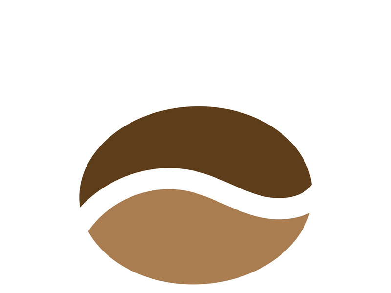 coffee bean icon vector illustration template