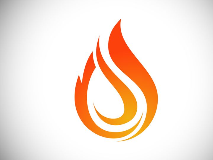 Fire Flame Logo design vector template. Elegant Bonfire Logotype Fire Logo concept icon.