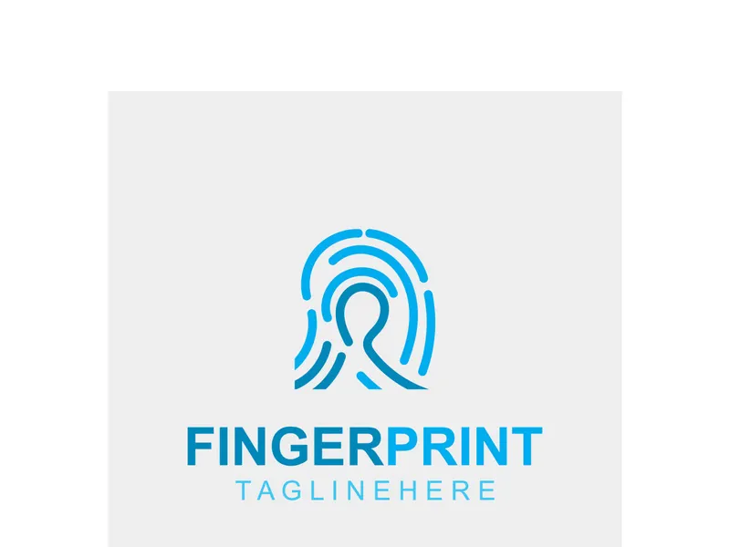 Fingerprint technology Logo Security system element symbol biometric template