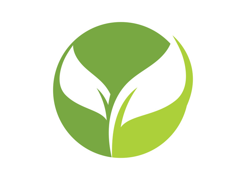 Vegan leaf green eco logo nature