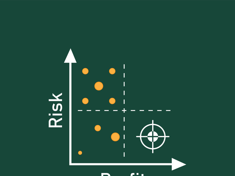 quadrant concept  diagram  logo illustration