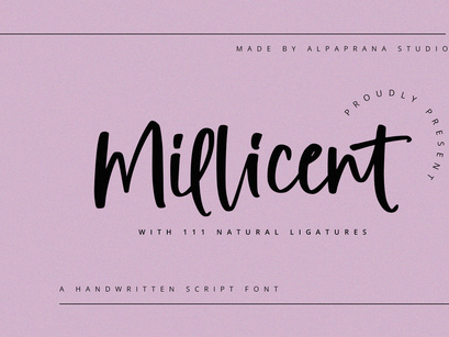 Millicent - Handwritten Script Font