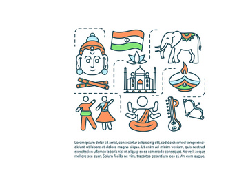 Indian holidays concept icon with text preview picture