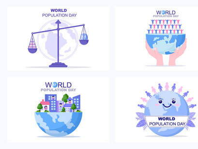 15 World Population Day Illustration