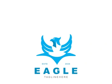 Eagle Logo minimalist style design template. Falcon Logotype Emblem identity preview picture