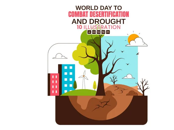 10 Combat Desertification and Drought Illustration