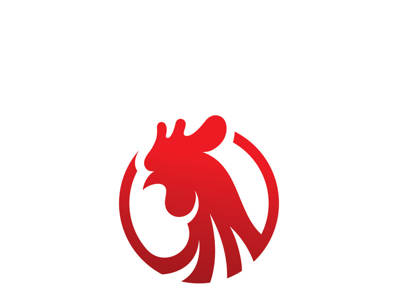 Rooster Logo  Chicken Head icon and symbol Designs Template