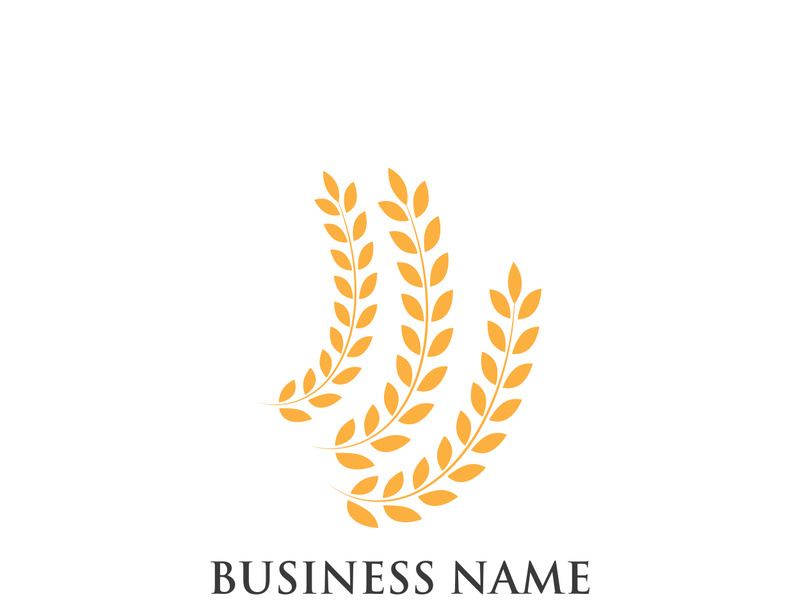 Agriculture wheat logo and symbol vector