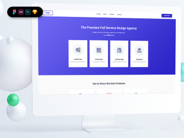 Design Agency Landing Page Template preview picture