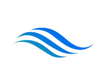 Water wave icon vector