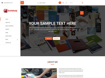 Buchdruck – Print Company PSD Template preview picture