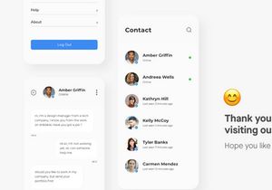 Simple Chat Design Mobile App UI Kit