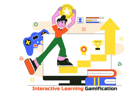 10 Interactive Learning Gamification Illustration
