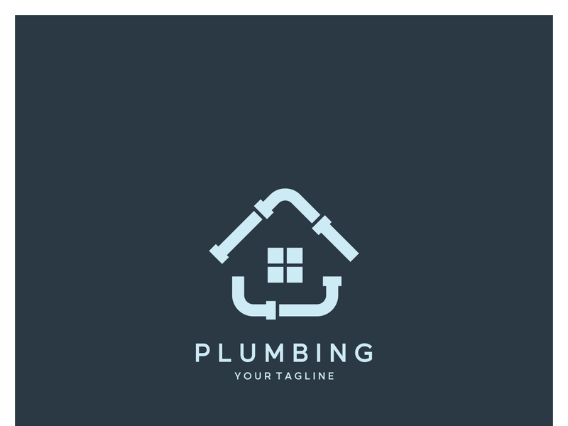 Plumbing logo vector design template. water pipe logo design.Leaking water logotype,Design Concept, Creative Symbol, Icon