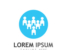 People social community logo design with creative idea