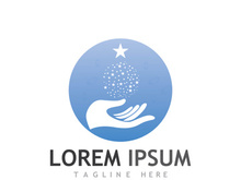 Logo design of people with stars to achieve success.