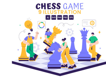 9 Chess Board Game Illustration preview picture