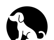 Minimal Dog Paw Print Logo