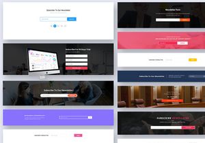 30 Newsletter Blocks Widgets for Web UI Kit