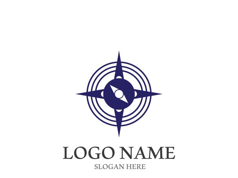 Compass logo template vector icon illustration design