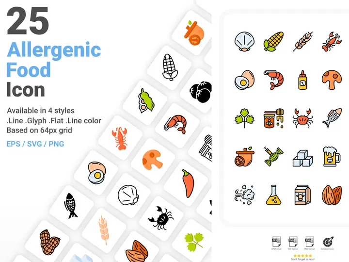 Allergenic Food Icon Pack preview picture