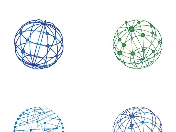Wire World Logo Template vector
