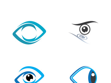 Eye logo icon design template illustration preview picture