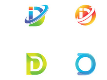 The geometry of the initial logo letter D. Logo design with a minimalist and elegant style. Logo for companies and initials.