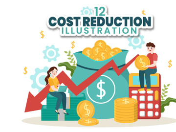 12 Cost Reduction Business Illustration preview picture