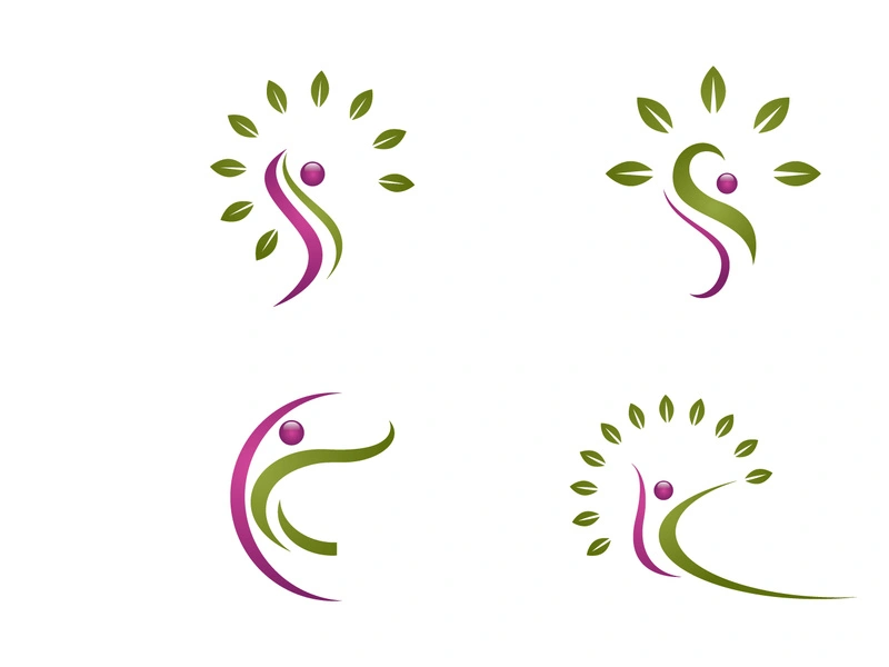 Healthy life Human character logo sign illustration