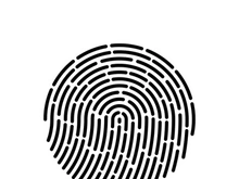 Digital fingerprint vector illustration logo icon