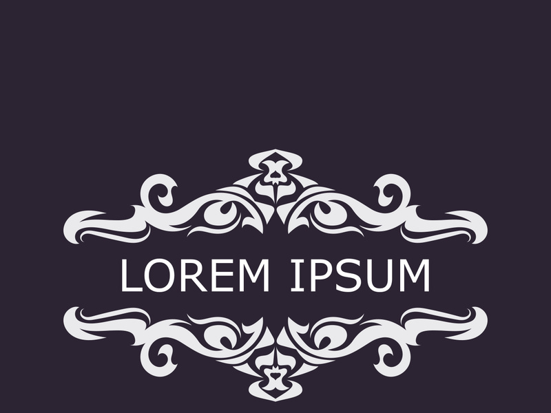 Luxury Logo template flourishes elegant ornament Fashion vector illustration