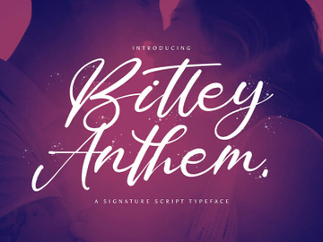 Bitley Anthem - Handwritten Font preview picture