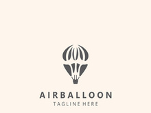 Air balloon logo creative design air transport symbol template simple illustration