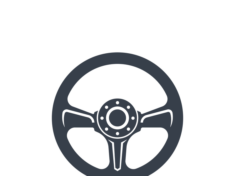 Steering Wheel vector image logo