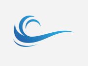 Blue Wave Logo Vector.  wAter wave illustration template design