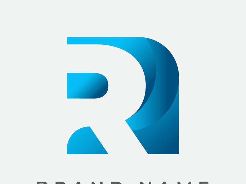 R letter logo design vector template