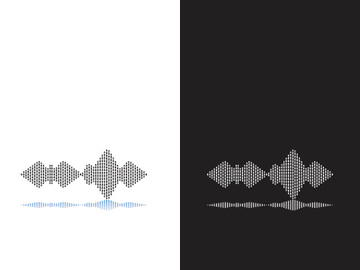 Sound waves logo background modern music vector image preview picture